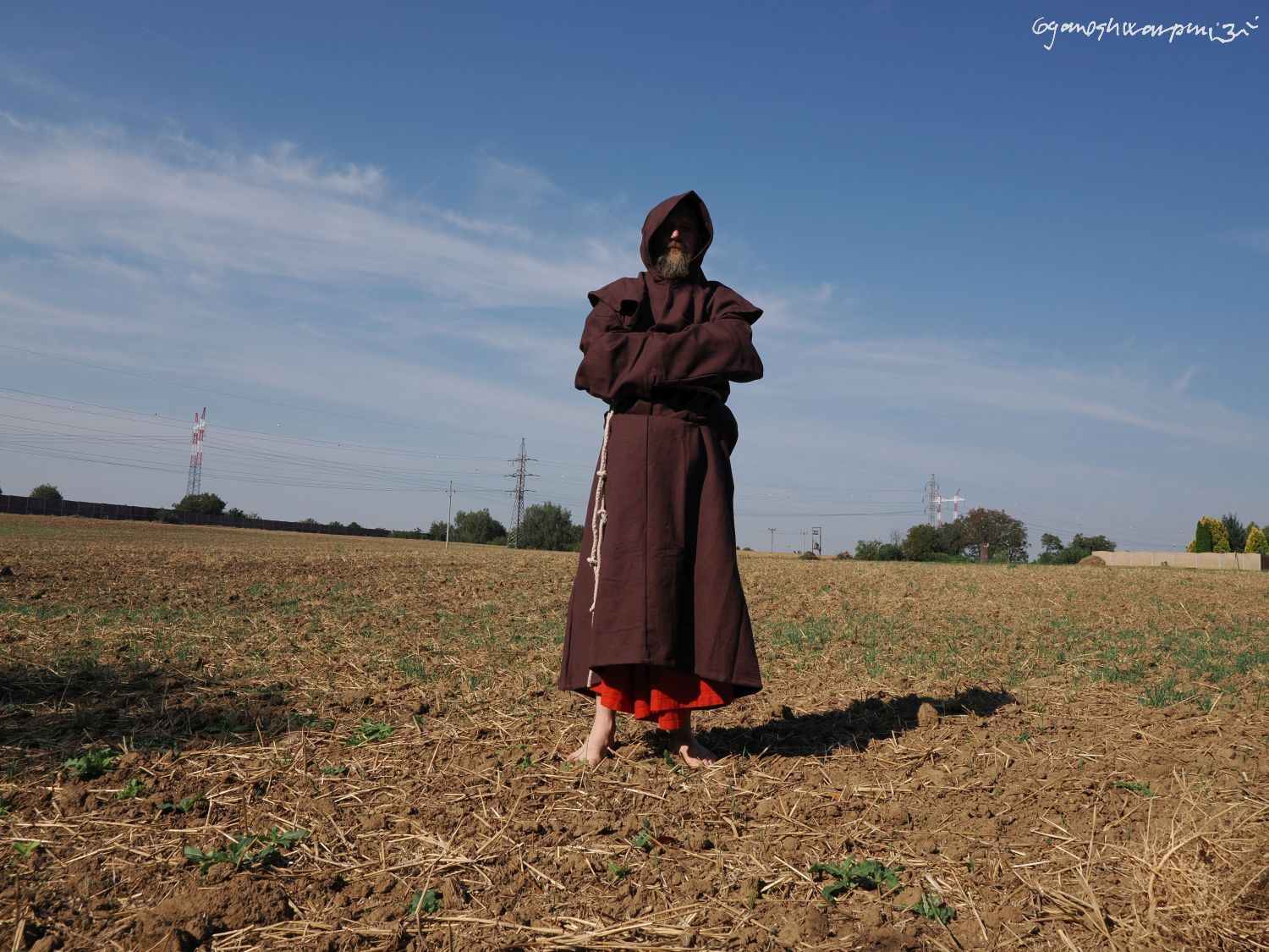 Poprvé v kutně svatého Františka z Assisi. Foto: Svámí Gyaneshwarpuri, samospoušť (2024).