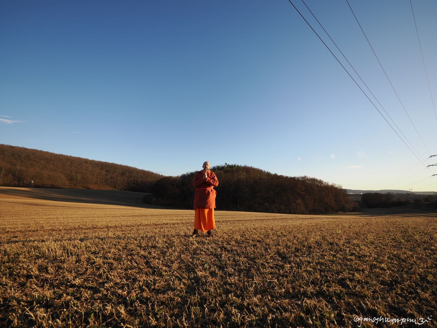 Hradisko u Bosonoh od polí. Foto: Svámí Gyaneshwarpuri, samospoušť (2024).