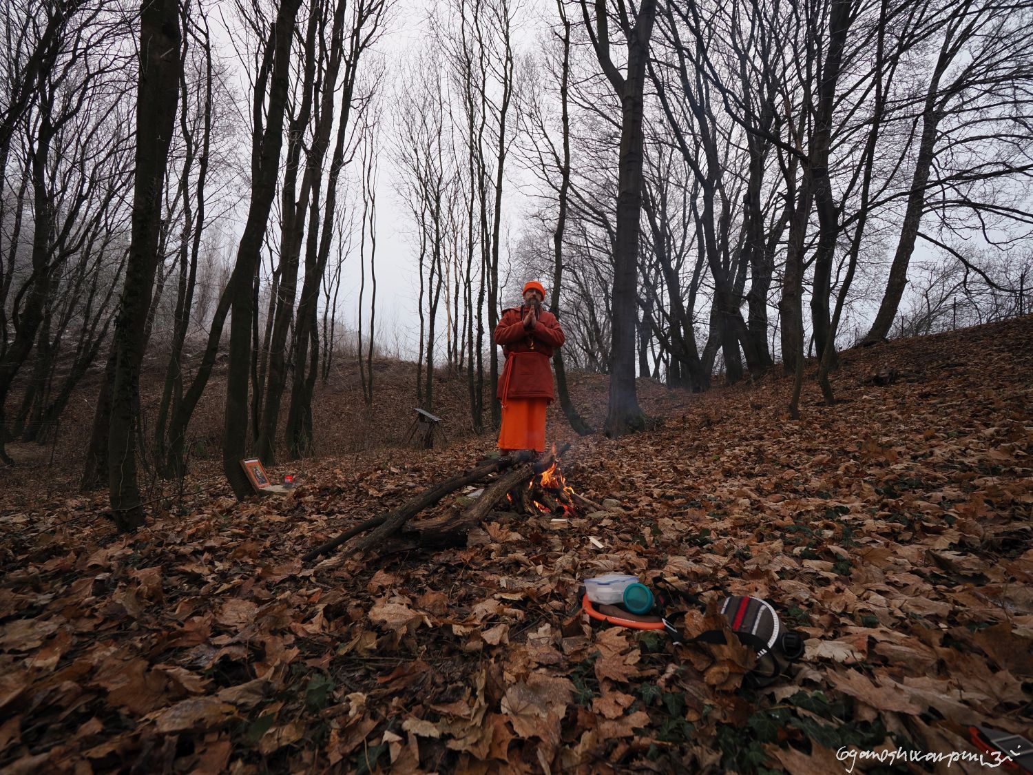Na poustevně Gangotrí ve Střílkách na Silvestra. Foto: Svámí Gyaneshwarpuri, samospoušť (2024).