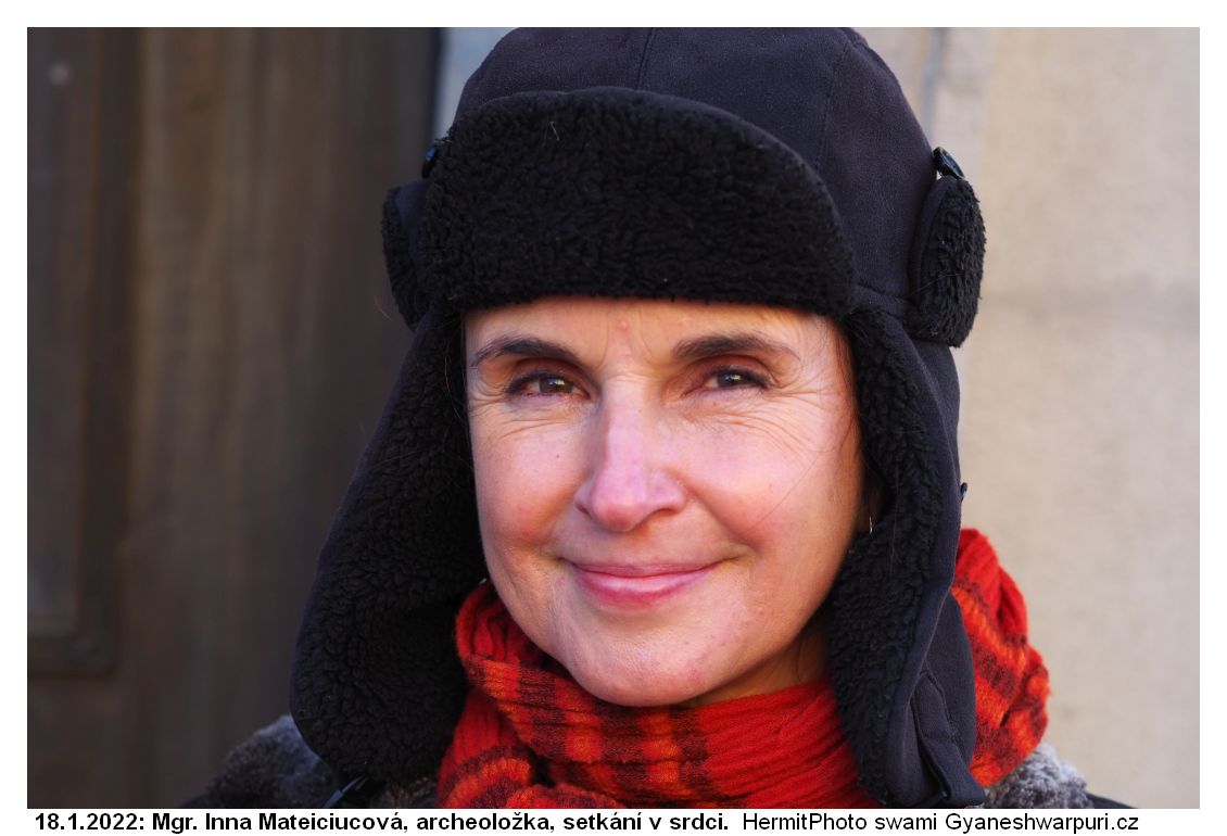Mgr. Inna Mateiciucová, Ph.D., - setkání v srdci Foto: Svámí Gyaneshwarpuri 2022.