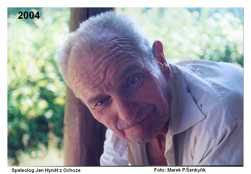 Jan Hynšt, poslední skalní duch Moravského krasu. Foto: Marek P. Šenkyřík 2004.