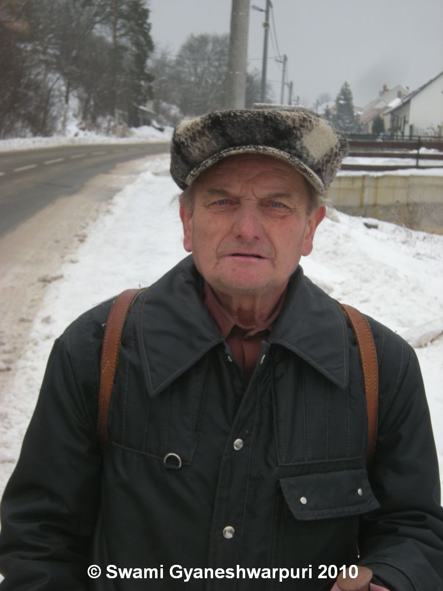 Jan Hynšt, poslední skalní duch Moravského krasu. Foto: Marek P. Šenkyřík 2004.