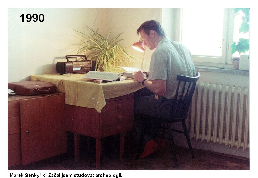 Začal jsem studovat archeologii. Foto: Marek Šenkyřík samospoušť 1990.
